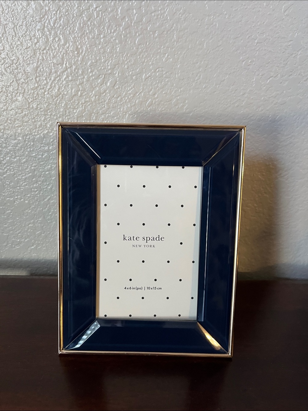 NWT Kate Spade New York Lenox Navy And Gold Beveled Picture Frame